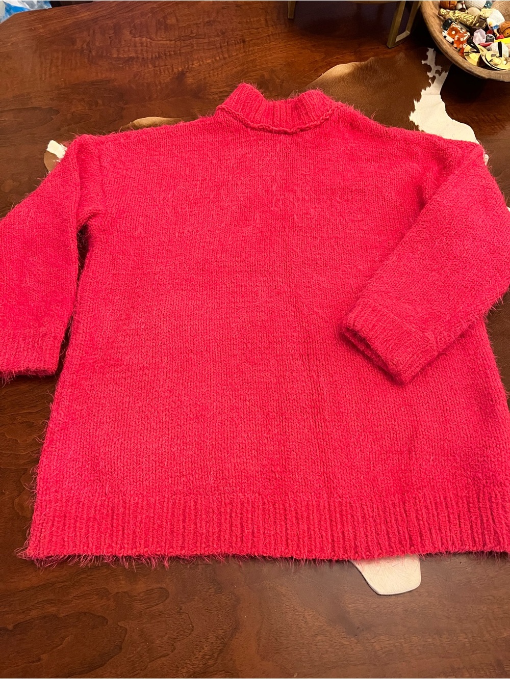 Show Me Your MuMu Bright Pink Fuzzy Turtleneck Sweater